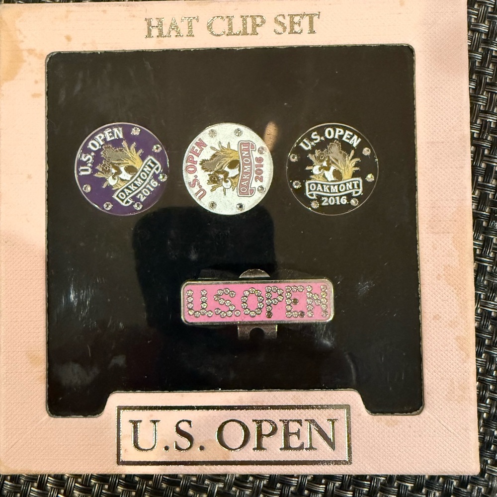 NWT 2016 Oakmont, PA U.S. Open Hat Clip Set